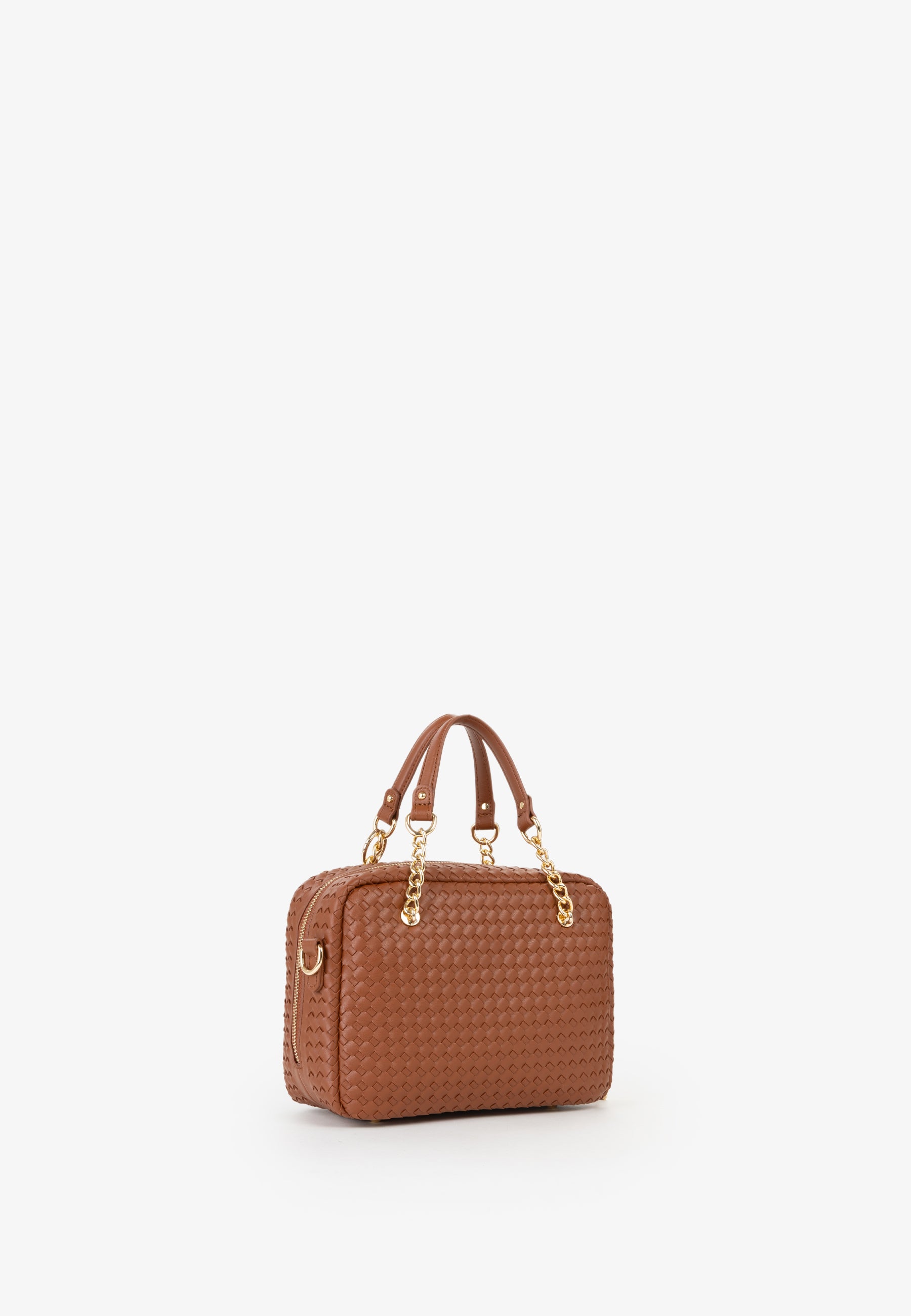 Borsa bauletto donna Mario Valentino intrecciata con tracolla regolabile e dettagli gioiello Cuoio TU | Giò Fashion