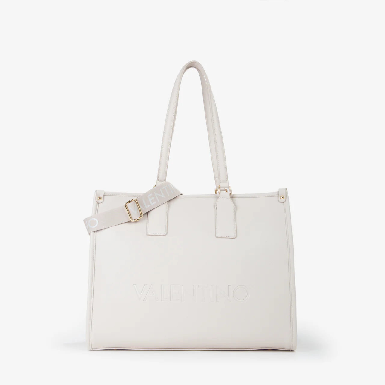 Valentino shopper a spalla con scomparti multipli Avorio TU | Giò Fashion