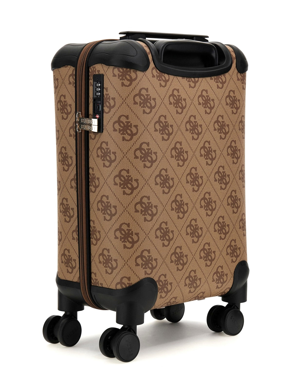 Trolley Cabina Guess Berta 18 pollici 8 ruote logo LATTE LOGO/MARRONE TU | Giò Fashion