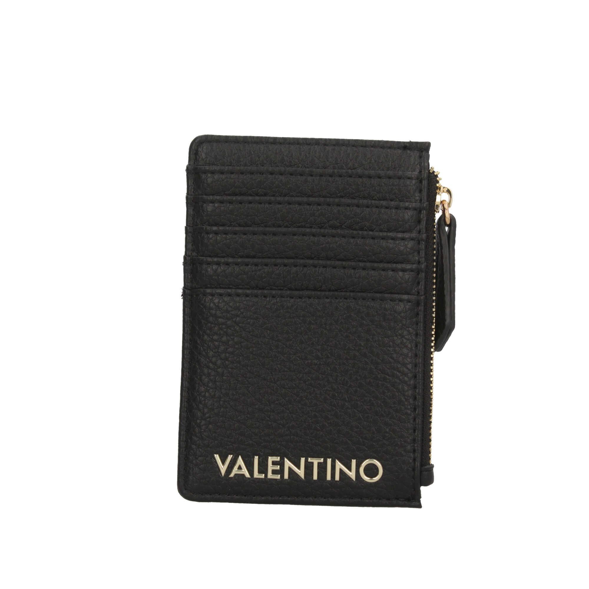 Portacarte Valentino con zip e logo frontale