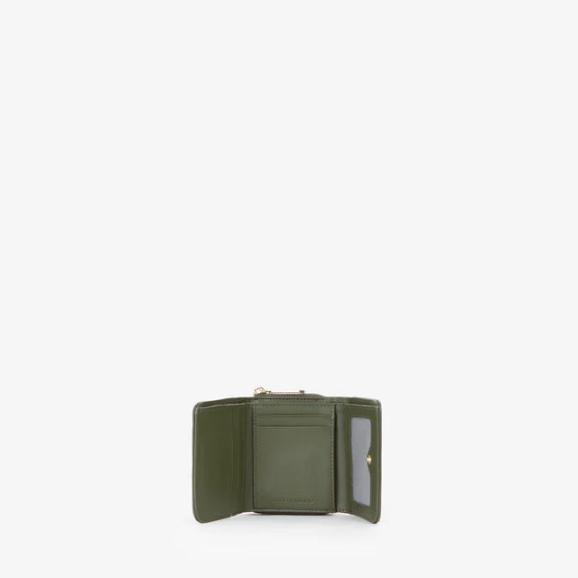 Portafoglio Valentino compatto in pelle sintetica con chiusura zip VERDE MILI TU | Giò Fashion
