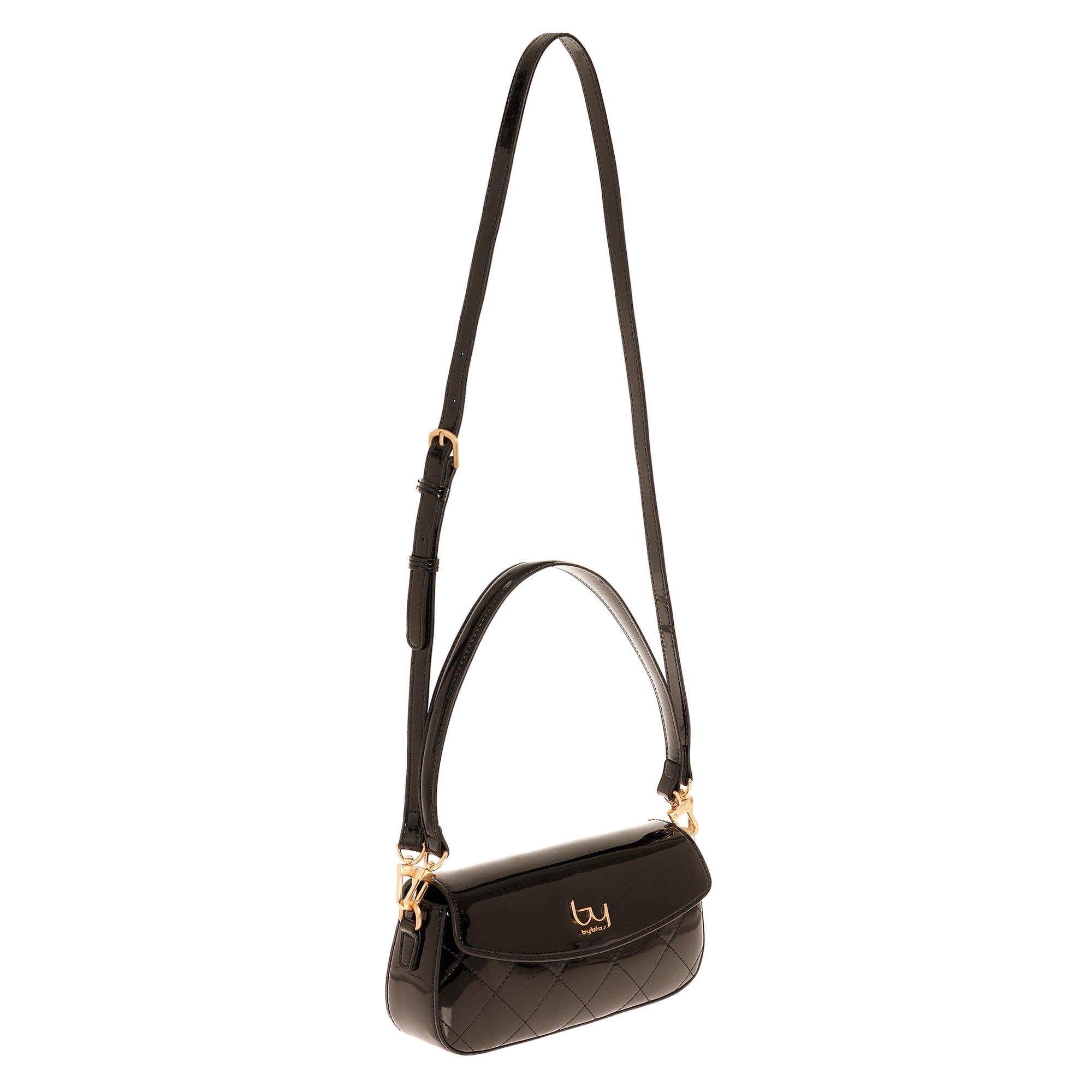 Borsa a spalla Byblos donna trapuntata con patta e tracolla regolabile elegante Nero TU | Giò Fashion
