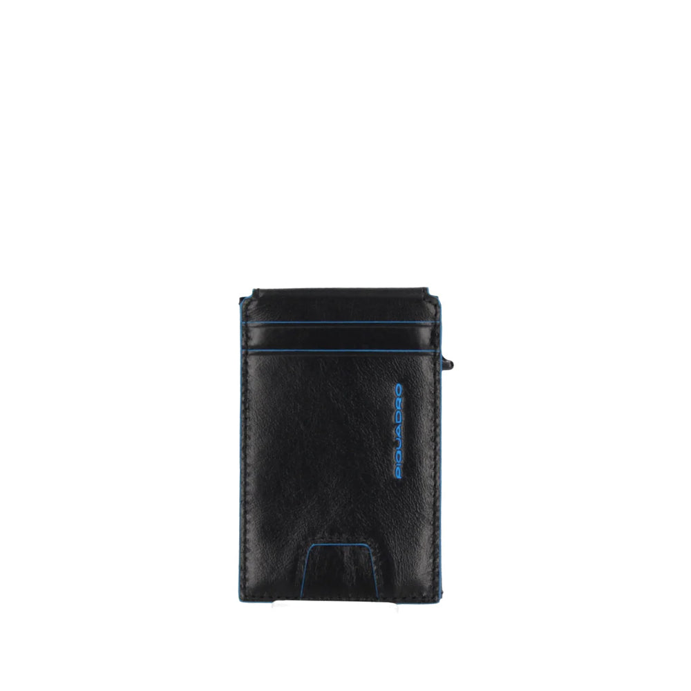 Porta carte compatto Piquadro in pelle con protezione RFID NERO TU | Giò Fashion