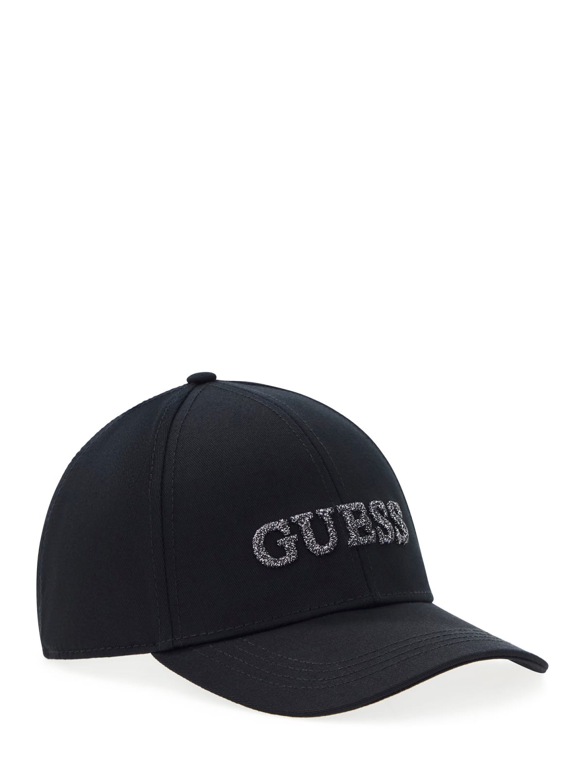Cappello Guess donna modello baseball con logo frontale glitter Nero TU | Giò Fashion