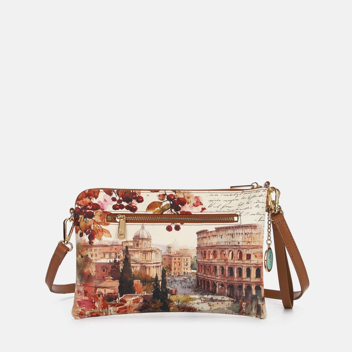 Ynot? Yes Bag Clutch Donna con Tracolla e Tasca Zip