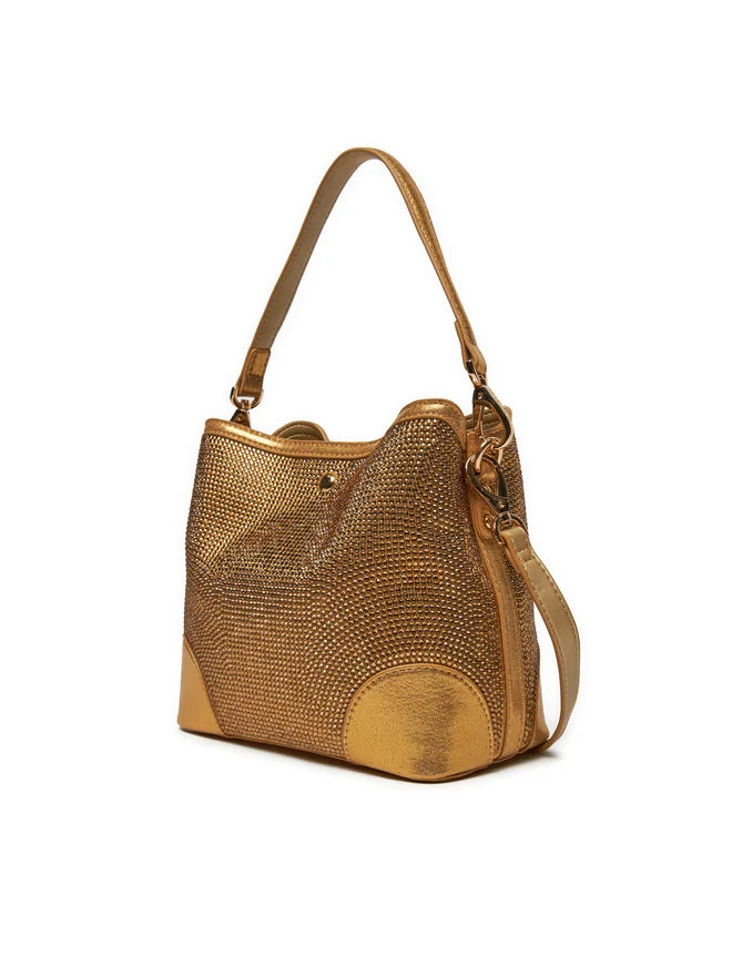 Borsa a secchiello Valentino con dettagli scintillanti e tracolla removibile