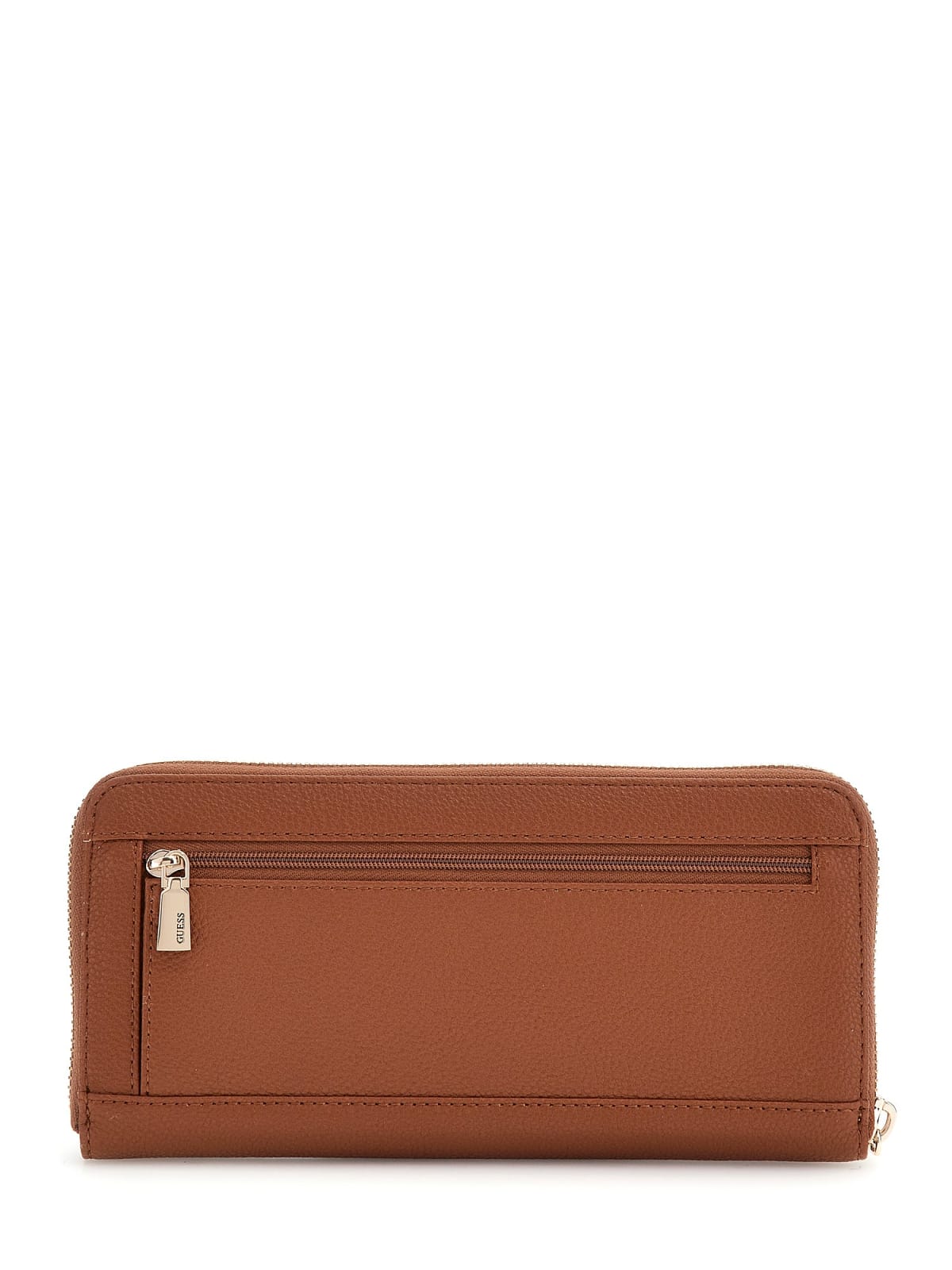 Portafoglio Guess con zip e dettagli metallici frontali