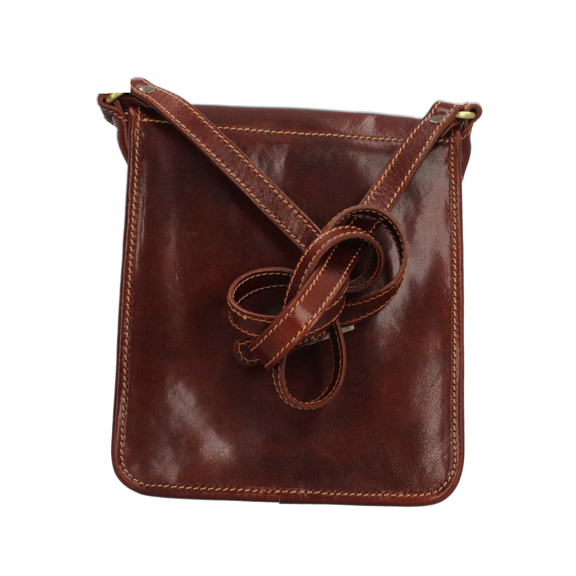 Borsa a tracolla in vera pelle artigianale Made in Italy