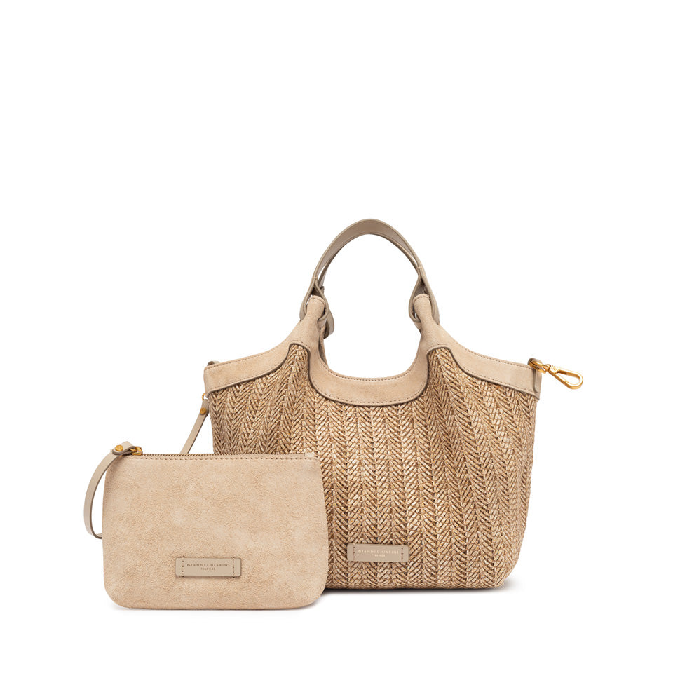 Borsa a Tracolla media Gianni Chiarini Dua in intreccio Sabbia TU | Giò Fashion