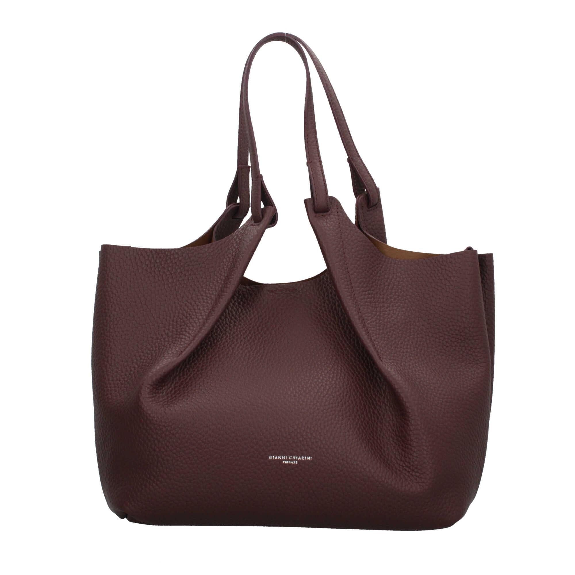 Gianni Chiarini Dua - Hobo Bag Iconica in Pelle Maxi-Grain con Manici Doppi