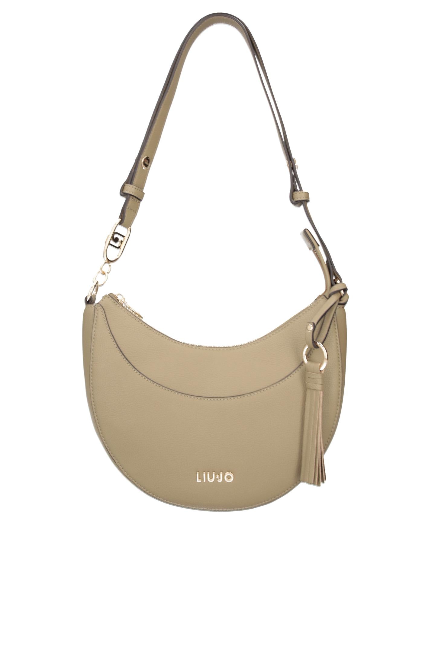 Borsa a Spalla Liu Jo con Nappina Decorativa e Tracolla Regolabile Mud TU | Giò Fashion