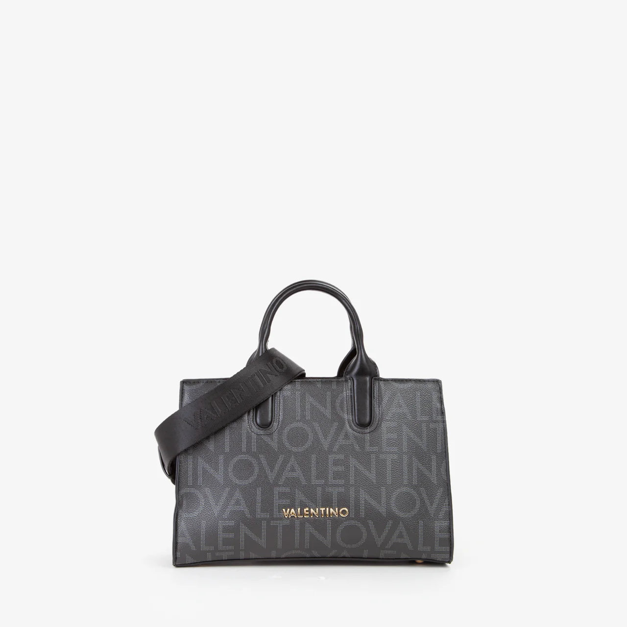 Valentino borsa a mano logata con tracolla in tessuto Nero TU | Giò Fashion