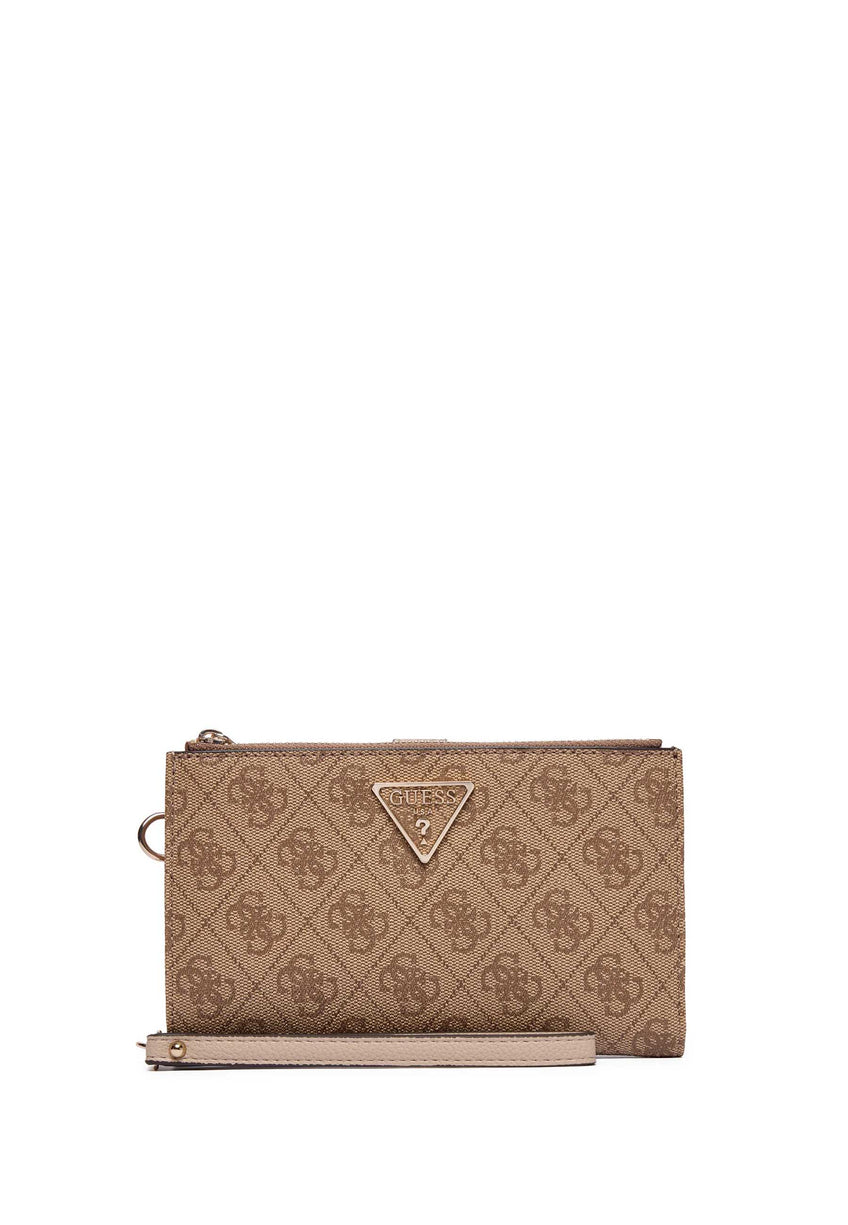 Portamonete Guess con logo triangolo e chiusura zip