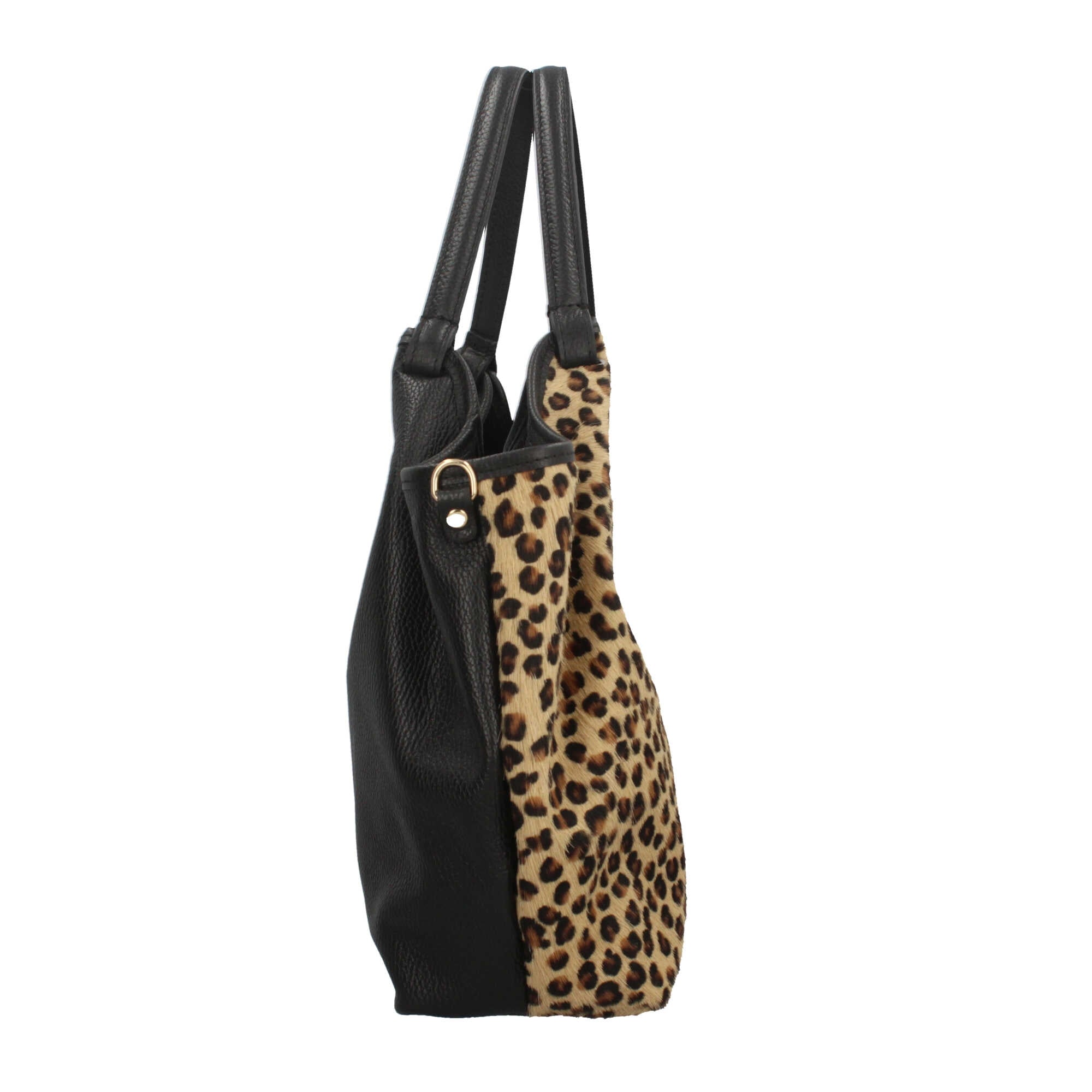 Borsa in pelle leopardata