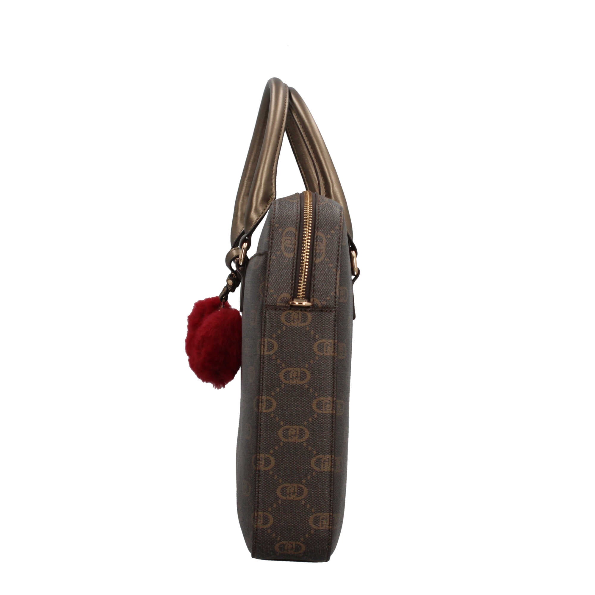 Borsa Liu Jo con Stampa Monogram e Charm Cuore Marrone TU | Giò Fashion