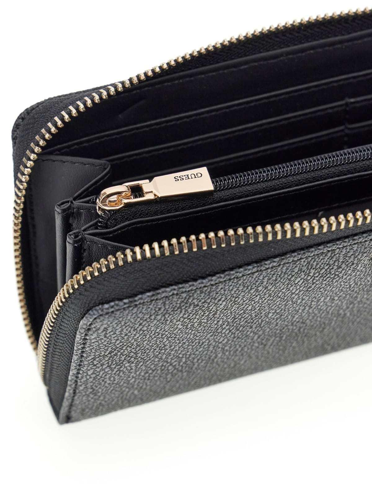 Portafoglio lungo Guess donna logo all over con zip