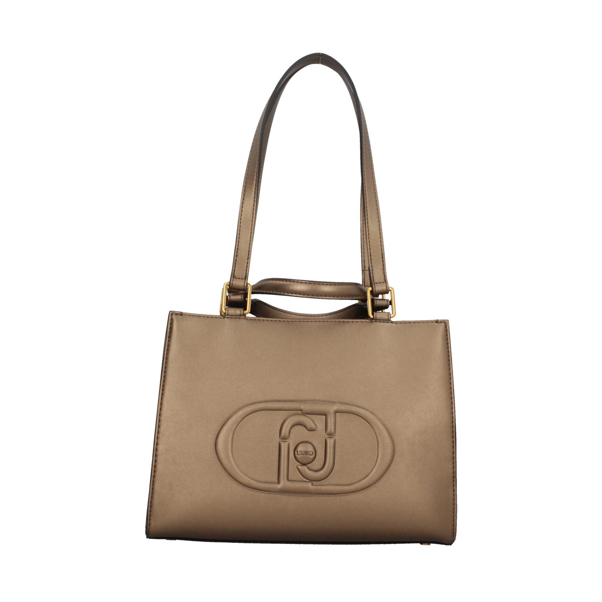 Borsa Liu Jo in Ecopelle Champagne con Logo Tono su Tono