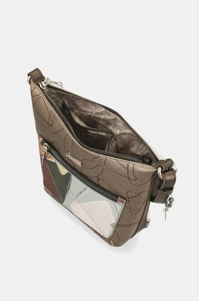 Borsa Tracolla Anekke Donna Stile Casual con Zip e Tracolla Regolabile Beige TU | Giò Fashion