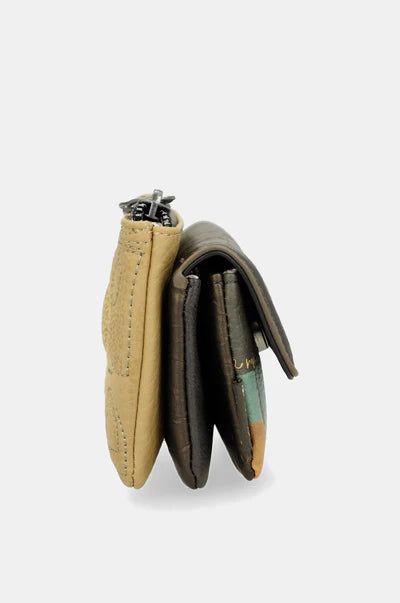 Portafoglio donna Anekke compatto con zip e porta monete VERDE TU | Giò Fashion