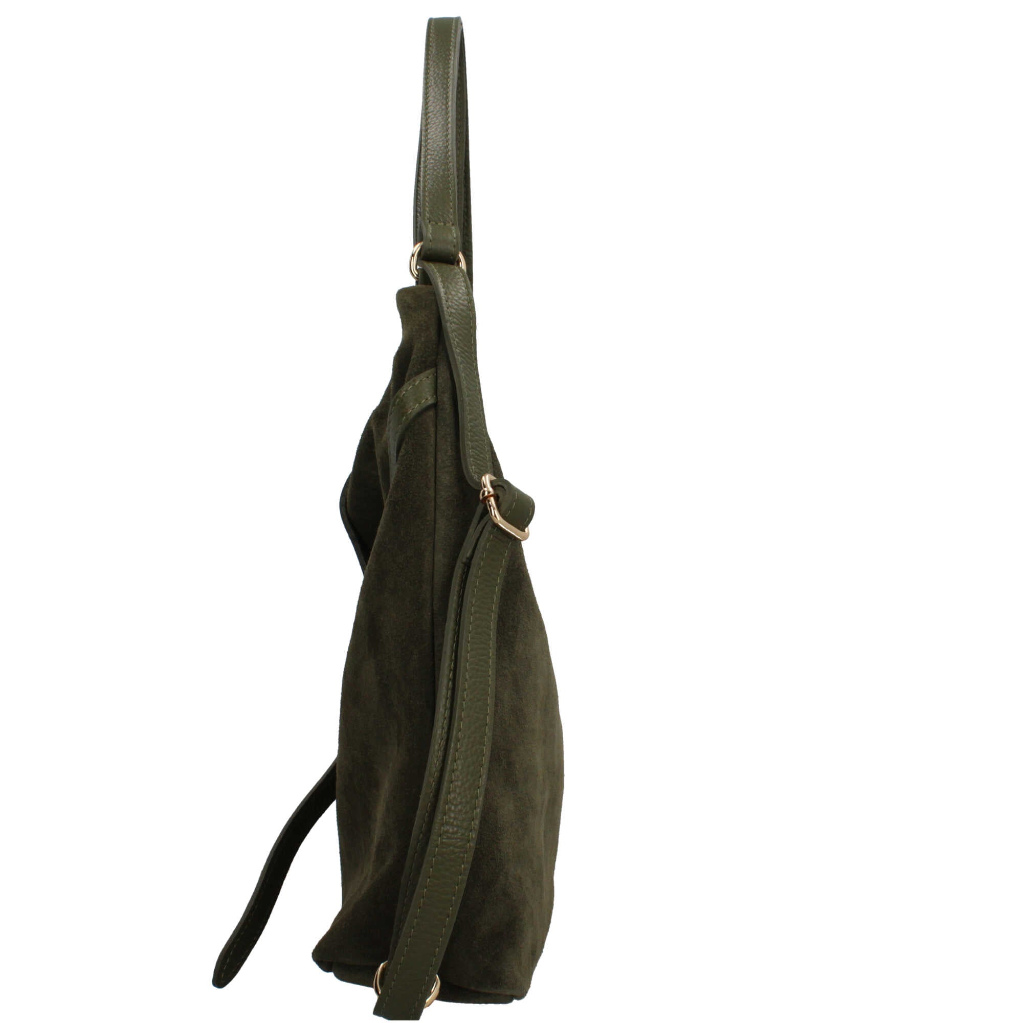 Borsa zaino Made in Italy con doppia portabilità e tracolla regolabile Verde TU | Giò Fashion