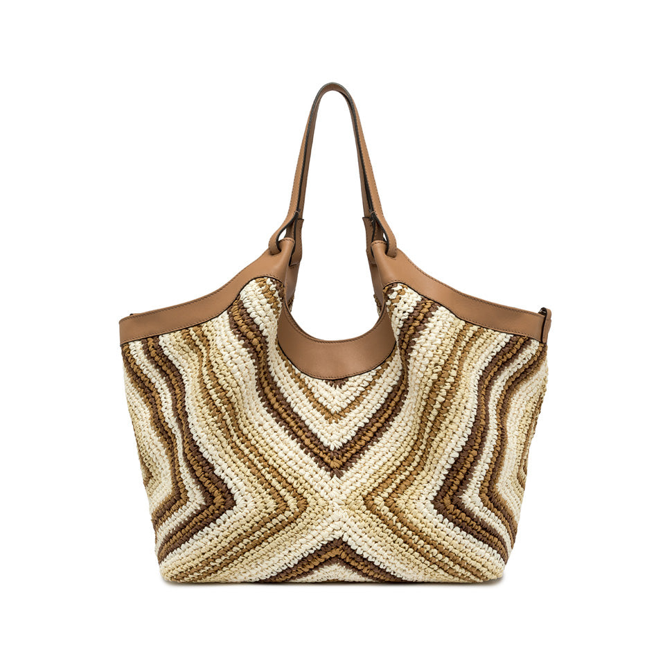 Gianni Chiarini borsa shopper estiva a spalla intrecciata capiente Cuoio TU | Giò Fashion