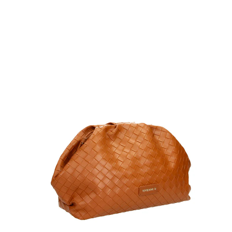 Pochette Vivienne D donna con catena design elegante trapuntato moderno Cuoio TU | Giò Fashion