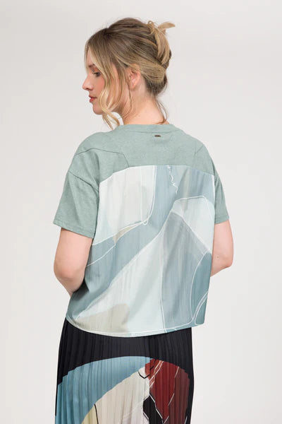 T shirt donna Anekke manica corta con taschino frontale stile casual AZZURRO S/M | Giò Fashion