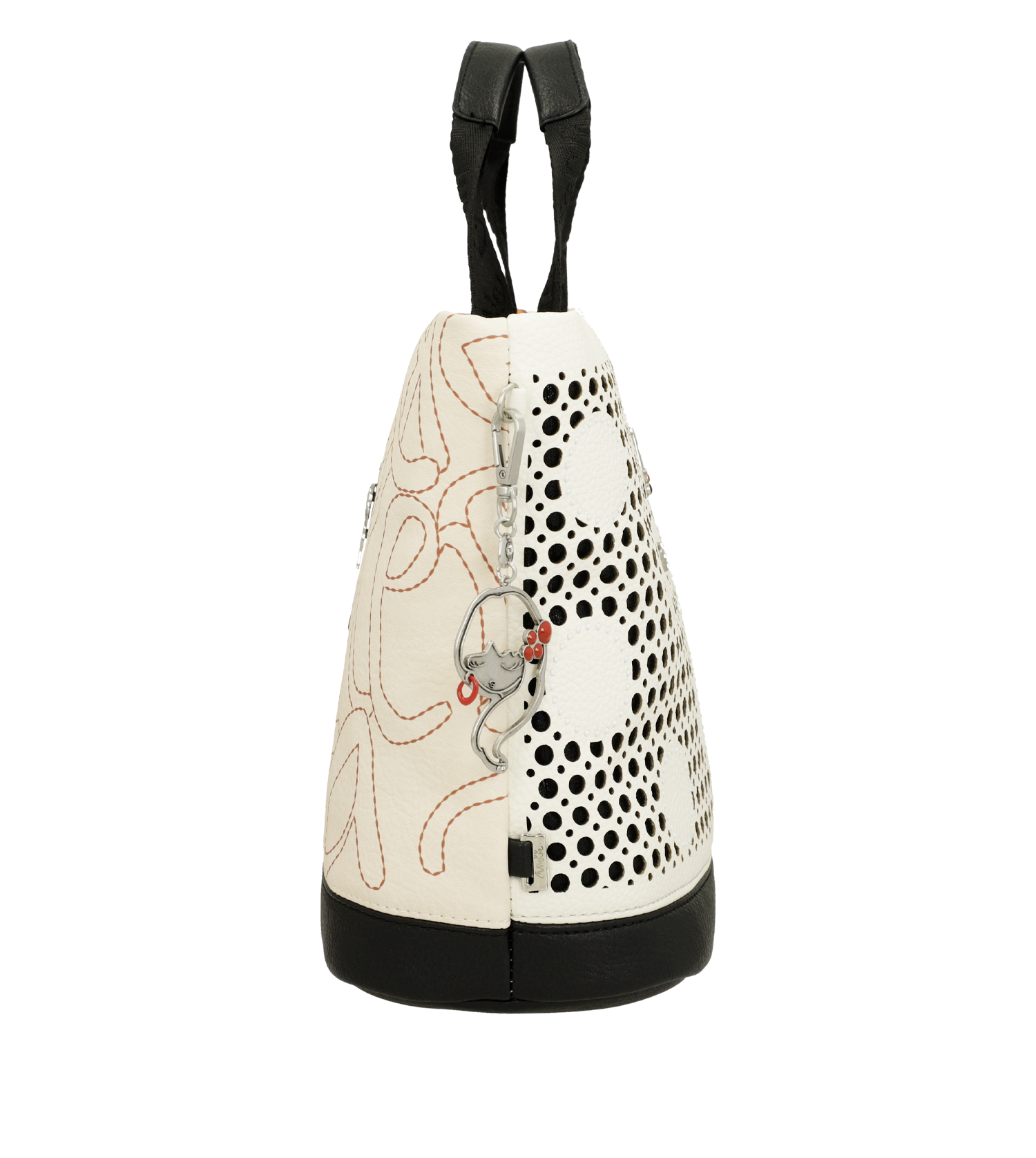 Borsa Anekke a mano con trafori e tracolla regolabile Bianco TU | Giò Fashion