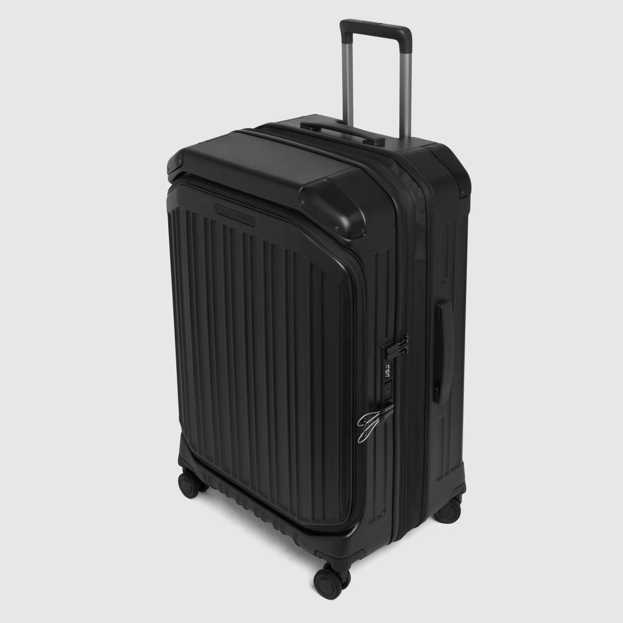 Piquadro Trolley Medio Rigido PQ-Light Verde Opaco Espandibile con 4 Ruote