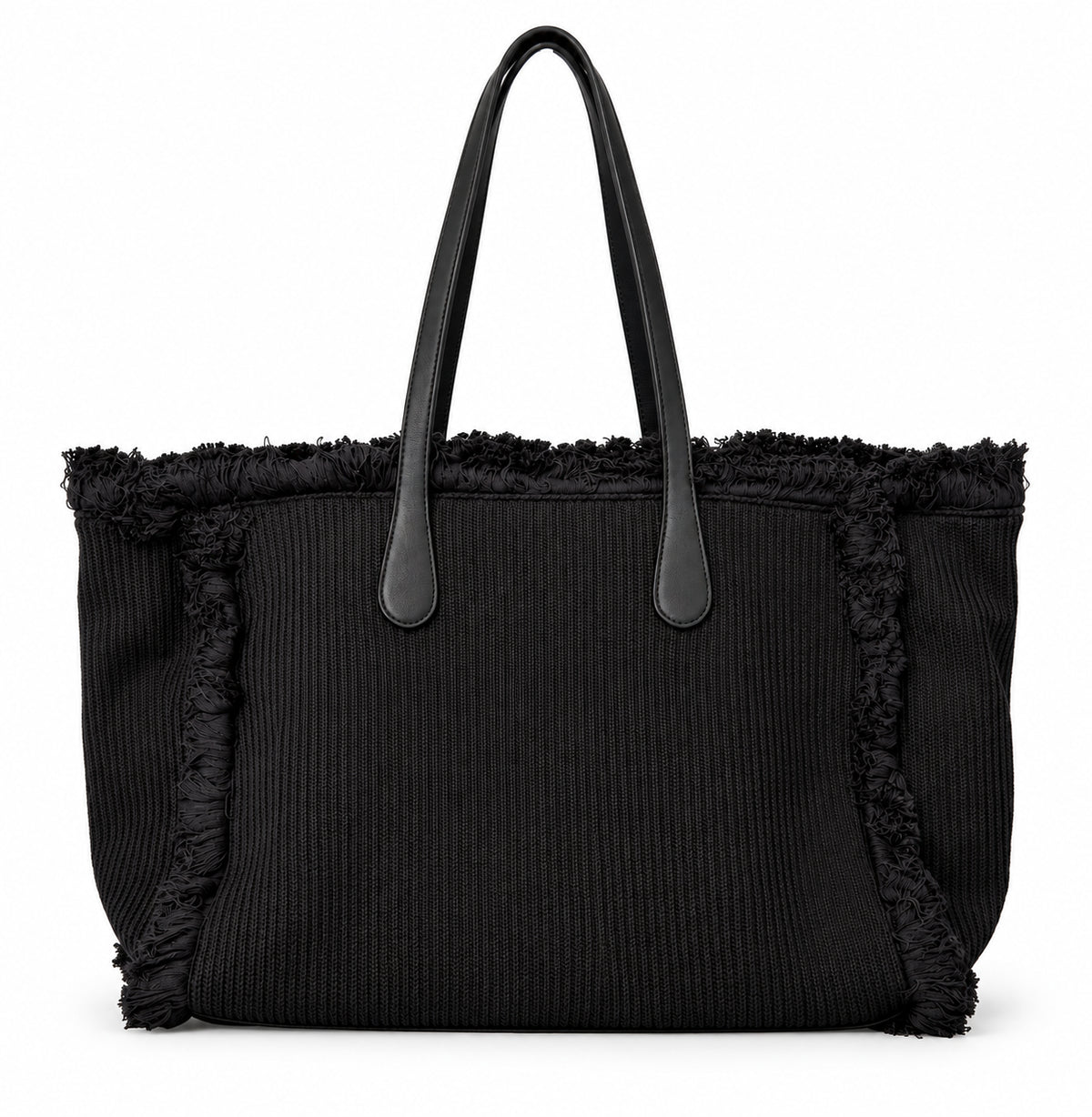 Borsa Shopping Kuvé Saint Moritz Snow Club con Dettagli Sfrangiati