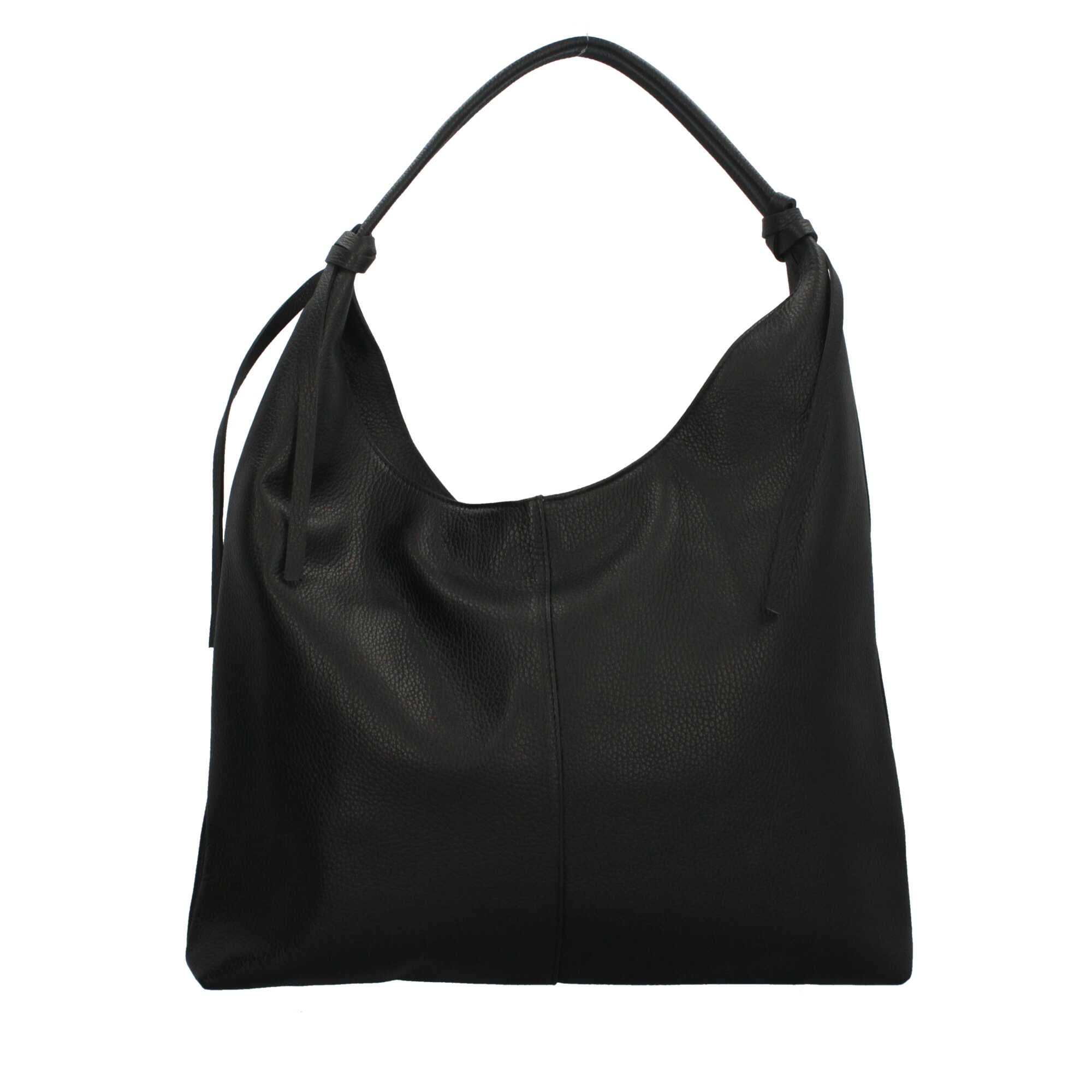 Borsa a spalla in pelle martellata Made in Italy dal taglio morbido