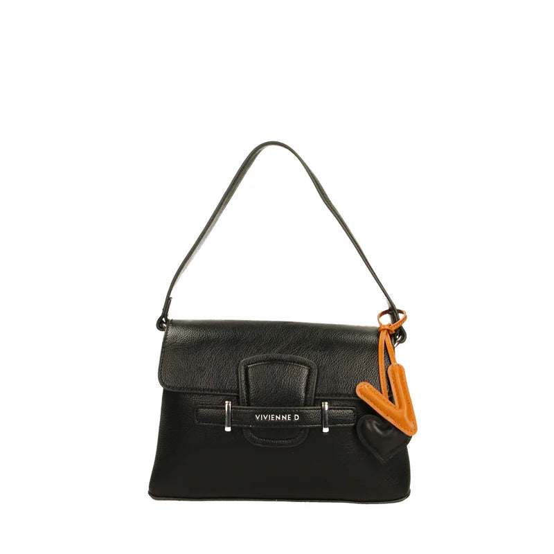 Borsa Vivienne D donna a spalla elegante design strutturato moderno Nero TU | Giò Fashion