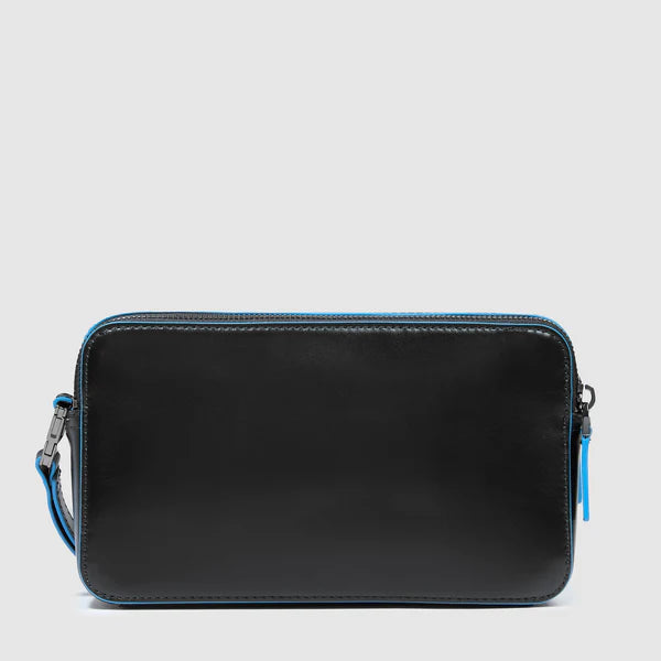 Piquadro pochette da uomo con chiusura zip e laccio da polso in pelle NERO TU | Giò Fashion