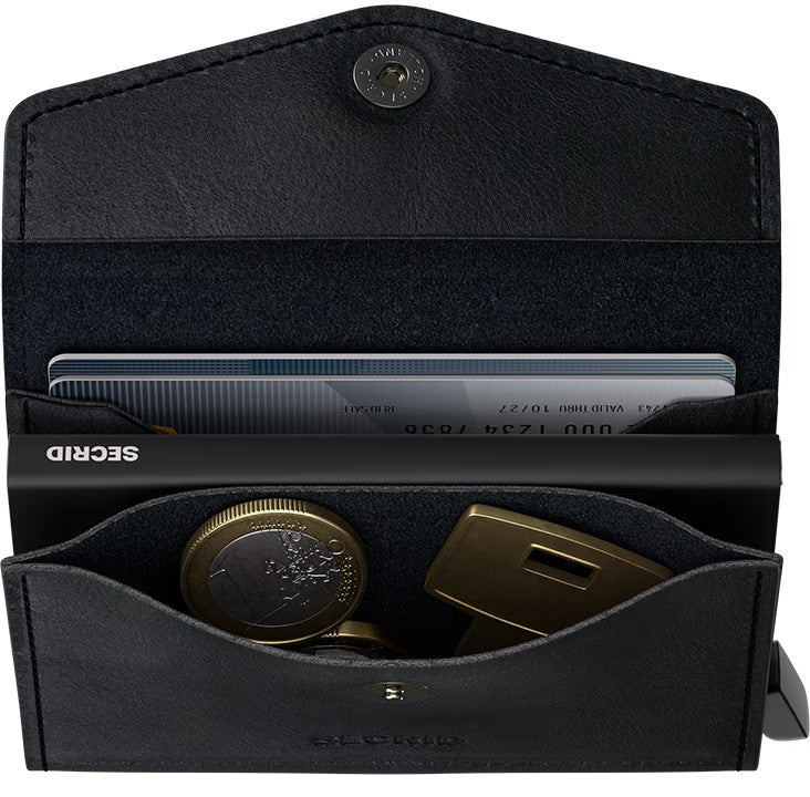 Portafoglio Secrid Miniwallet EV Black compatto con protezione RFID Nero TU | Giò Fashion