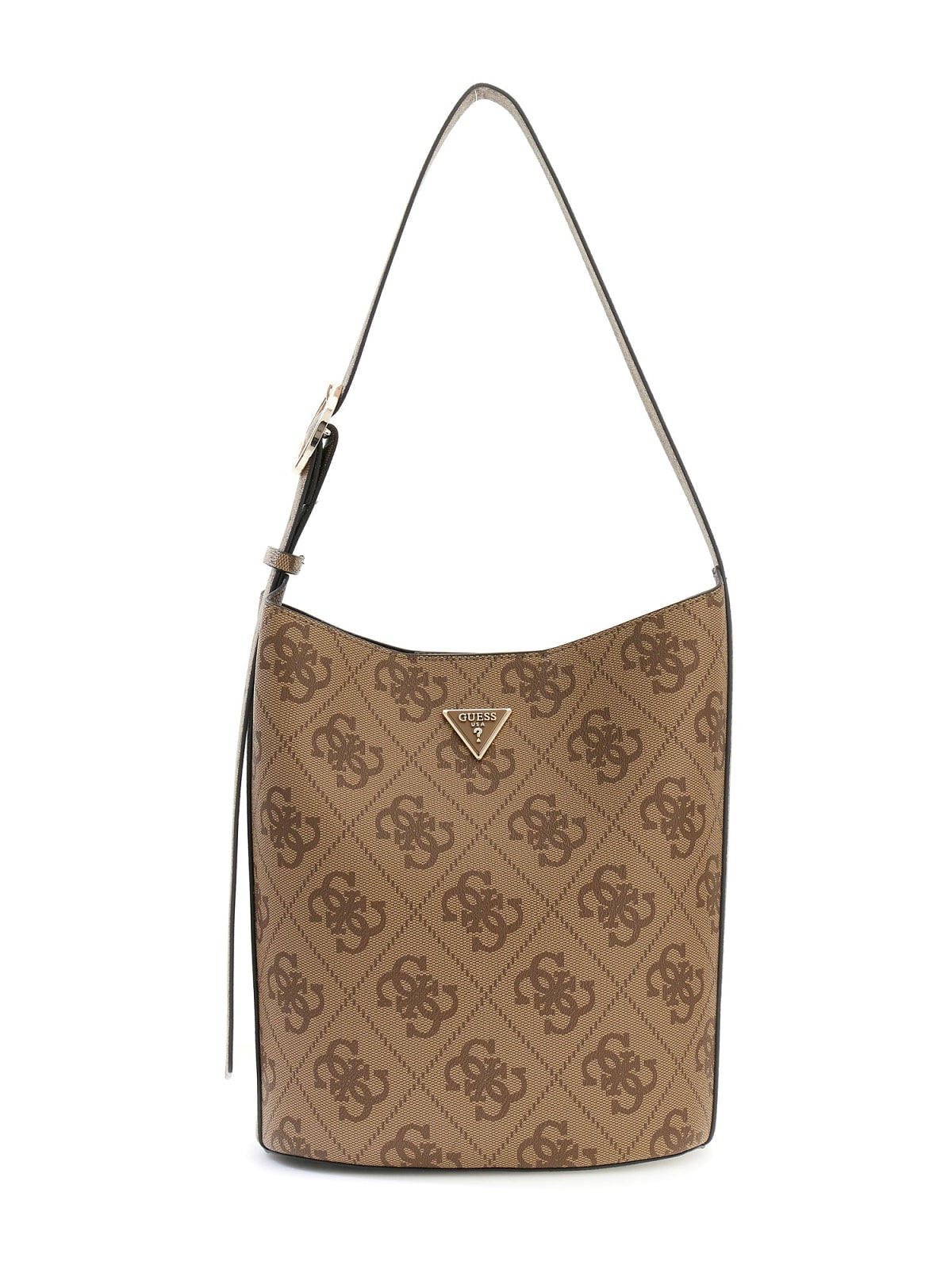 Borsa a spalla Guess donna logo all over con tracolla regolabile LATTE LOGO TU | Giò Fashion