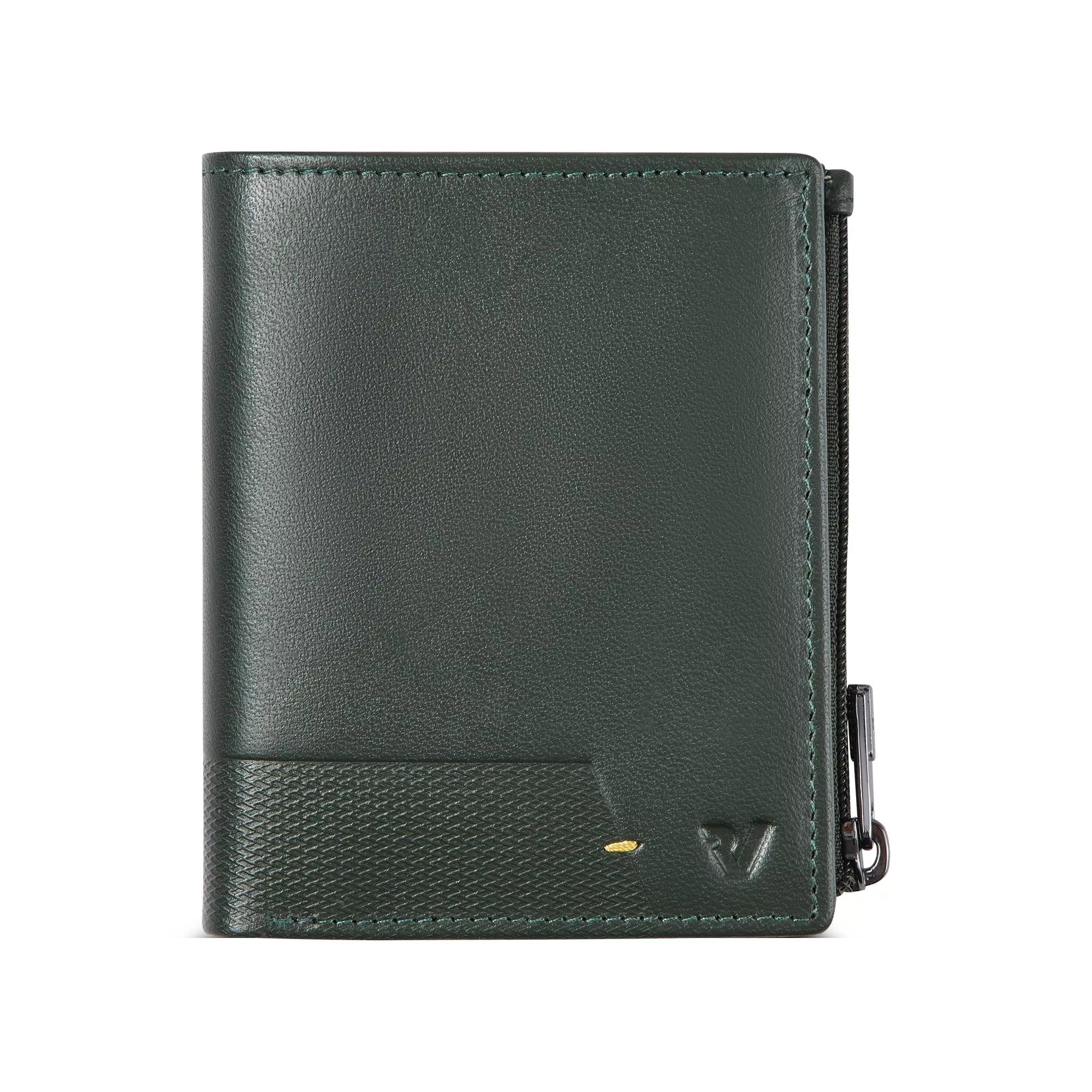 Roncato portafoglio uomo in pelle con zip e protezione RFID VERDE TU | Giò Fashion