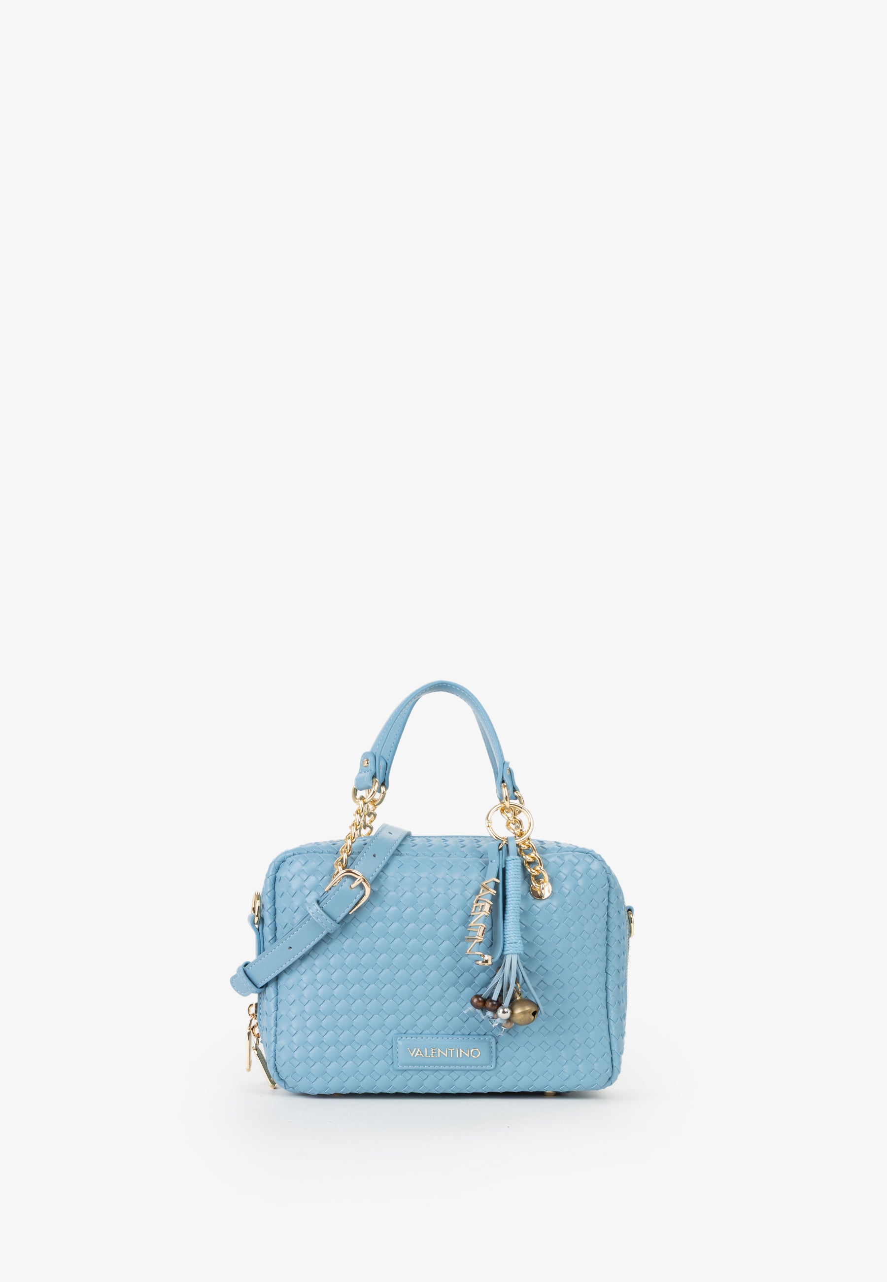 Borsa bauletto donna Mario Valentino intrecciata con tracolla regolabile e dettagli gioiello AVION TU | Giò Fashion