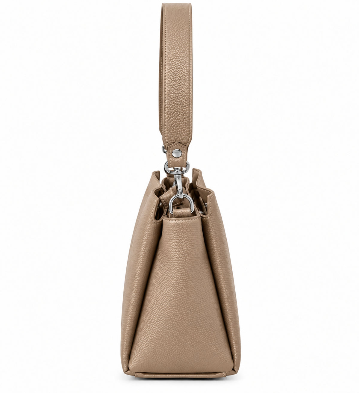 Borsa Donna a Spalla Elegante con Tracolla Removibile e Finitura Martellata