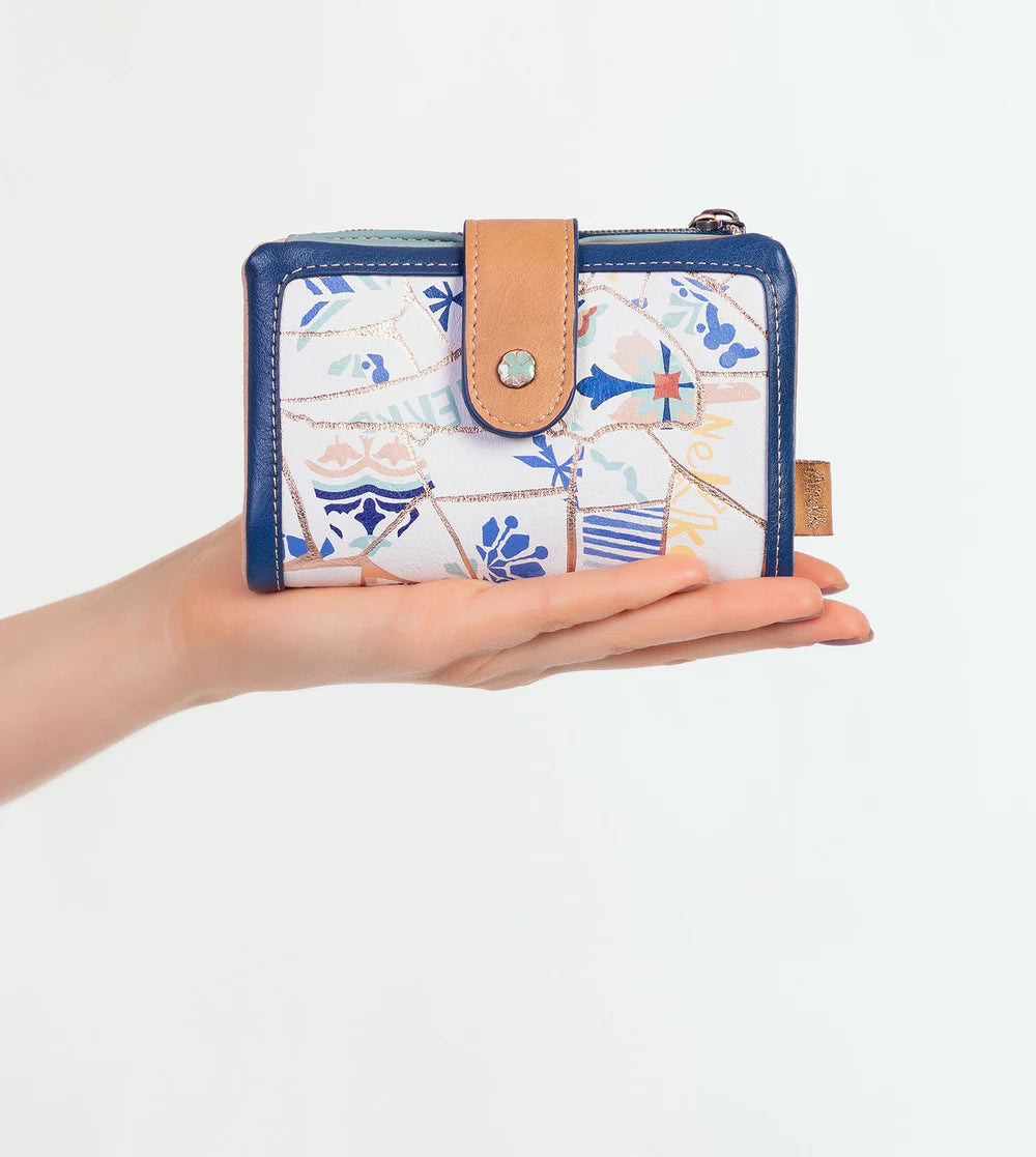Portafoglio medio Anekke Sunrise Flexi con stampa ceramica Bianco TU | Giò Fashion