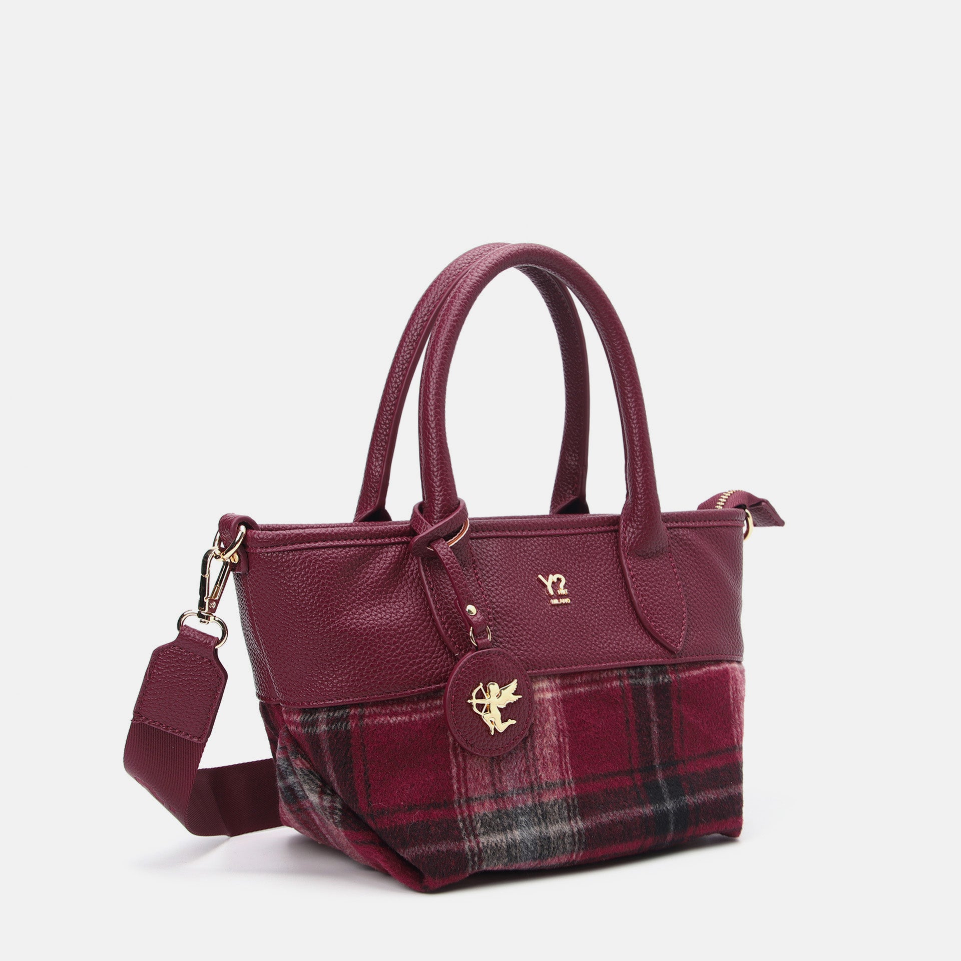 Ynot? Start Borsa Tote Donna con Dettaglio in Eco Pelliccia