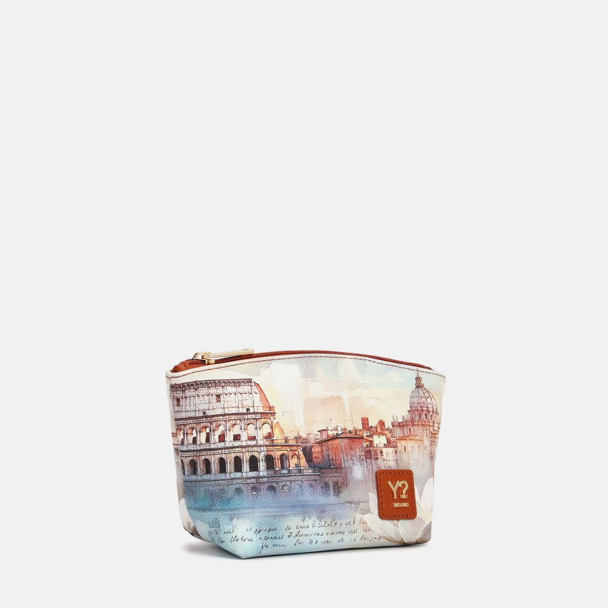 Beauty Case Donna Ynot? Yes Bag Roma con Zip in Ecopelle Stampata