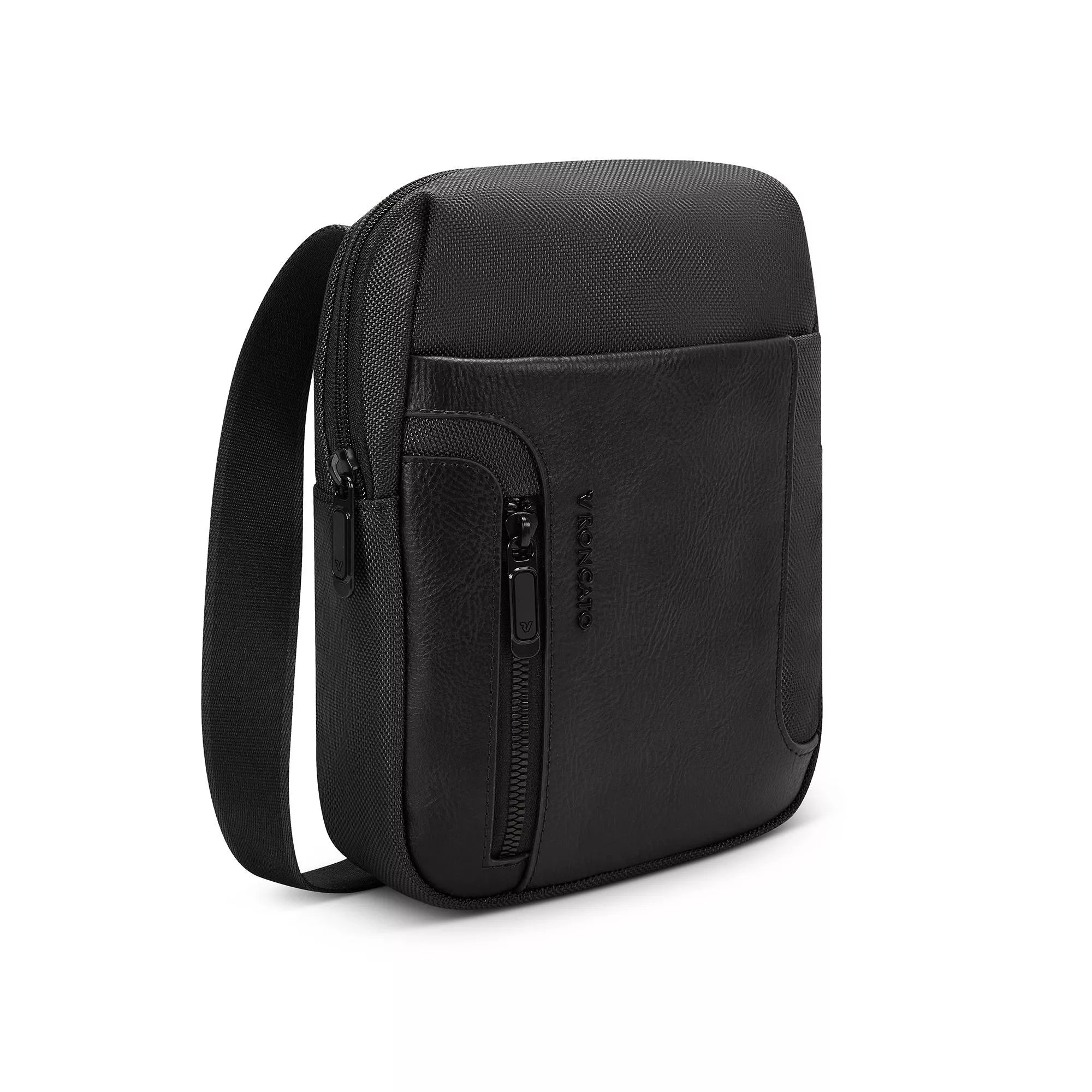 Roncato borsa a tracolla uomo compatta con tasche multifunzione NERO TU | Giò Fashion