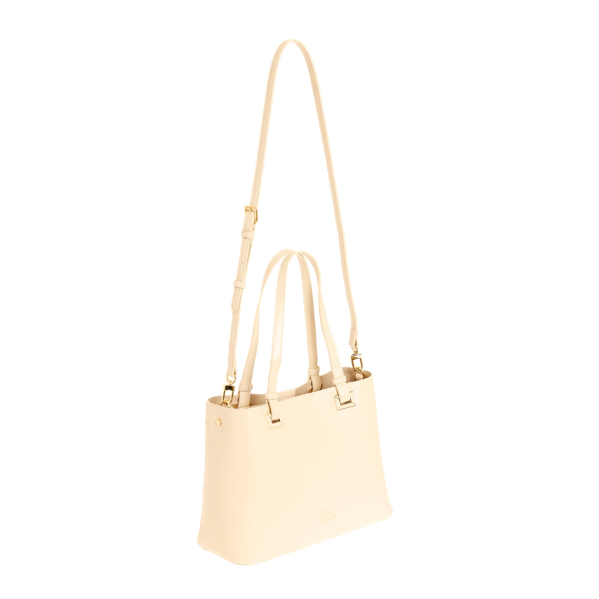 Borsa a spalla Byblos donna elegante con doppio manico e tracolla regolabile AVORIO TU | Giò Fashion