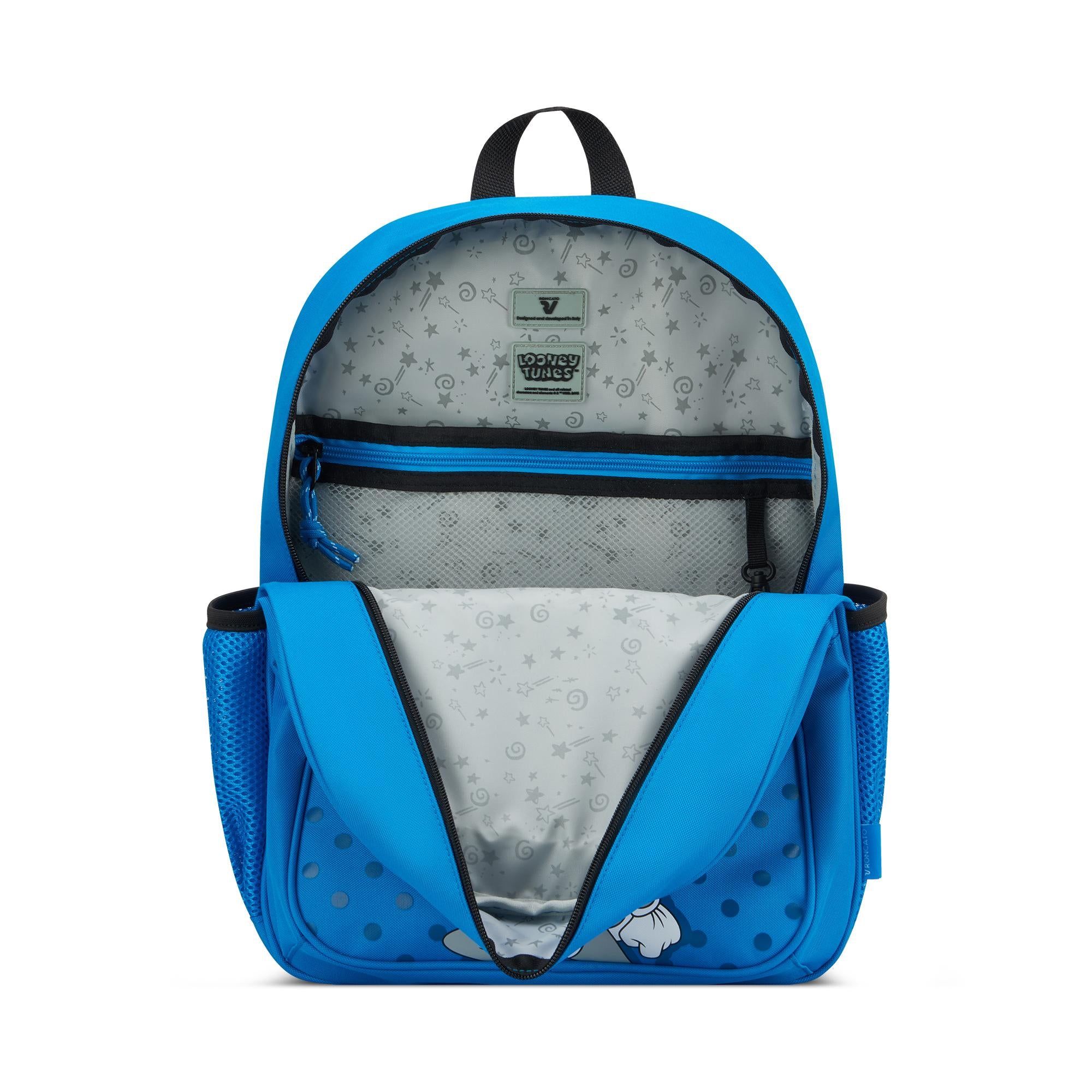 Zaino da viaggio Roncato con design Looney Tunes, pratico e spazioso Blu TU | Giò Fashion