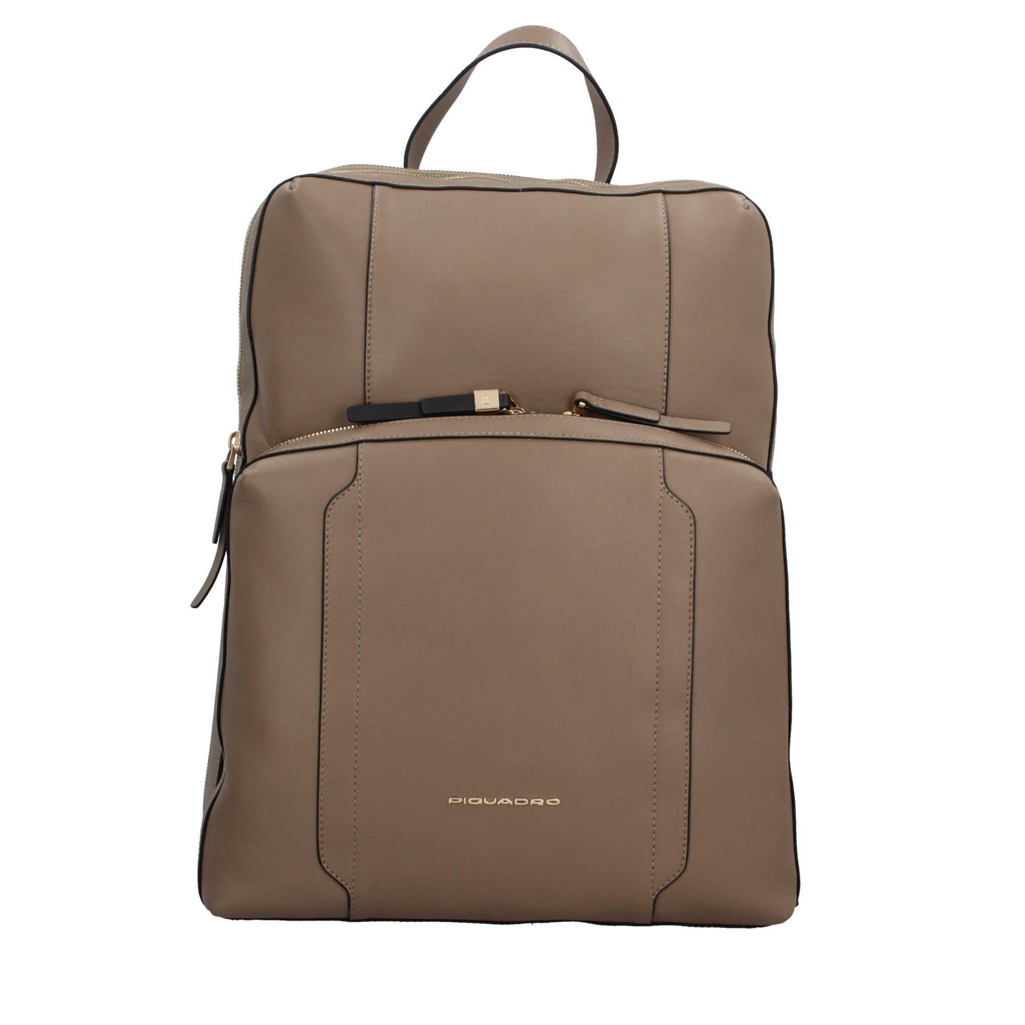 Zaino Piquadro porta PC donna elegante e funzionale TORTORA TU | Giò Fashion