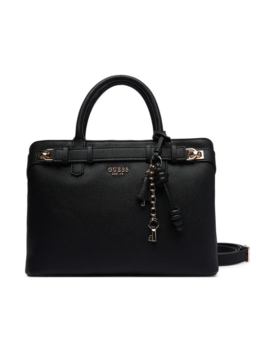 Borsa Guess a mano con lucchetto decorativo NERO TU | Giò Fashion