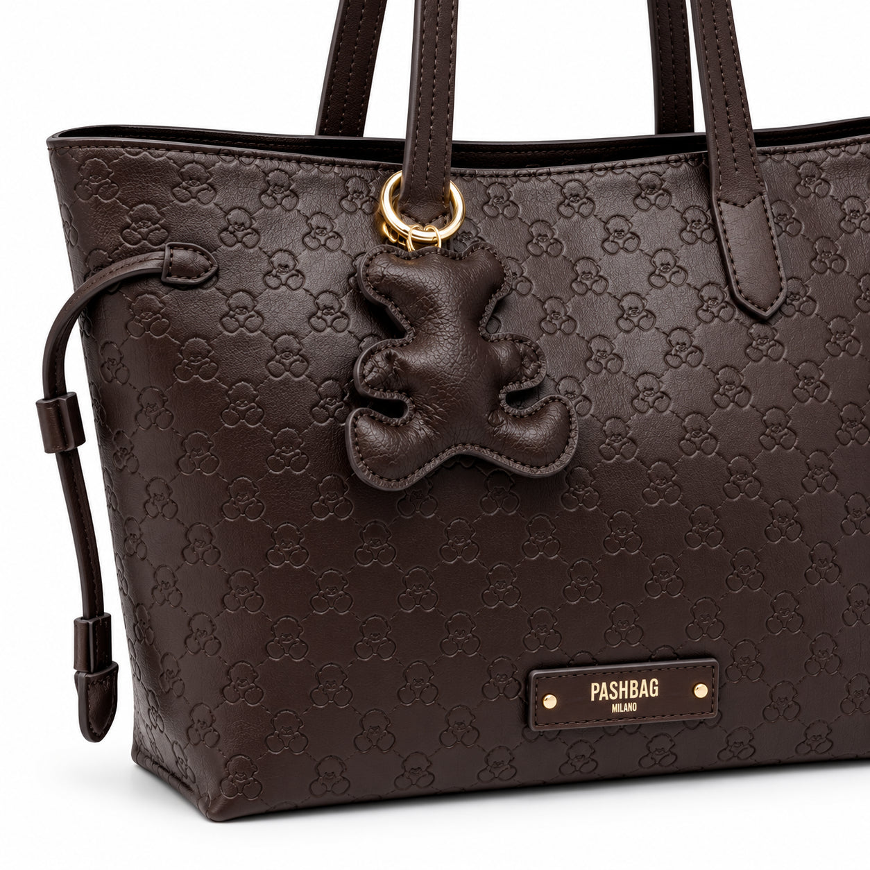 PashBag Borsa Shopper Donna con Manici Lunghi e Charm