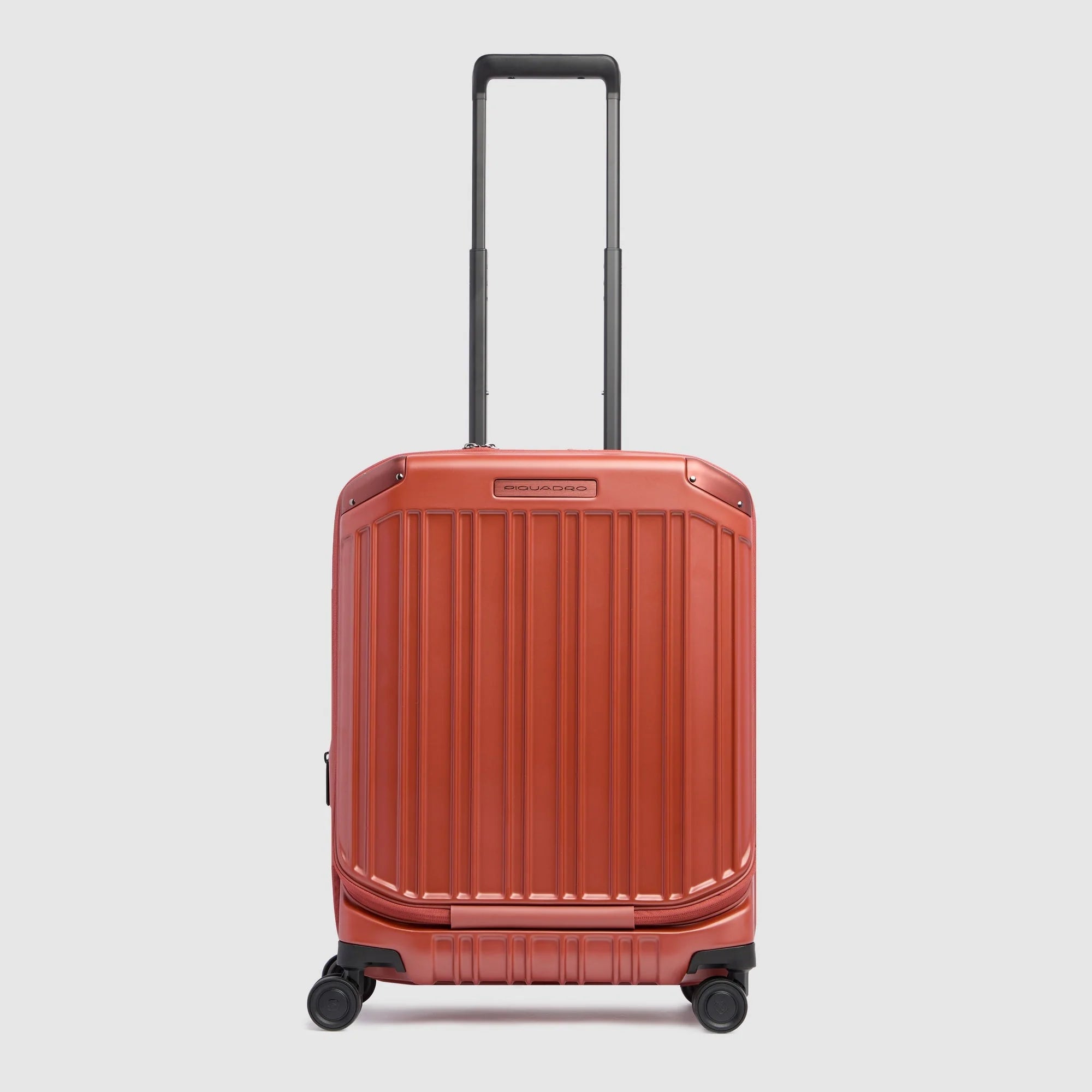 Piquadro Trolley Rigido da Cabina PQ-Light Blu Opaco Espandibile con 4 Ruote e Porta PC 17,3"