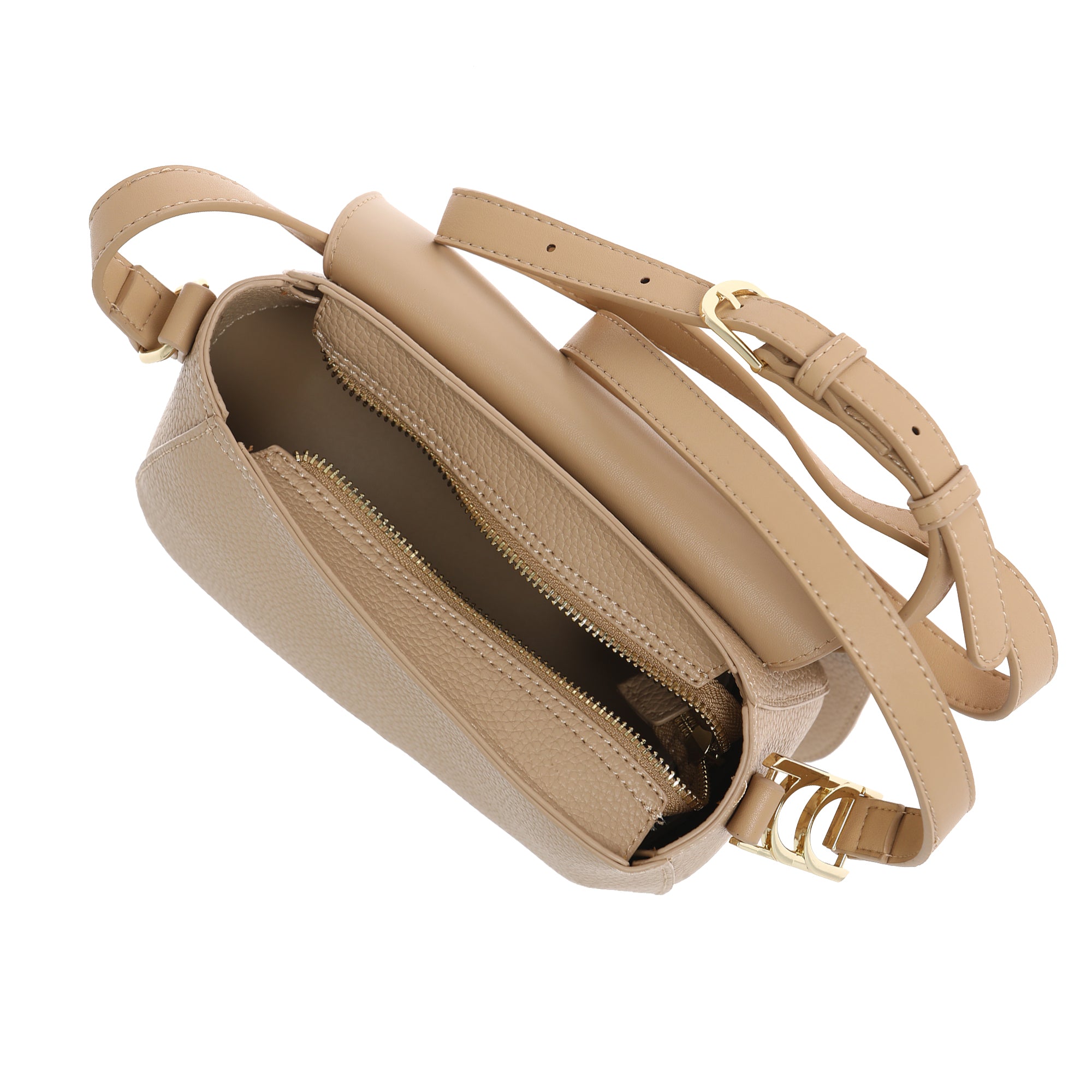 Borsa a tracolla By Byblos con patta e logo frontale Beige TU | Giò Fashion