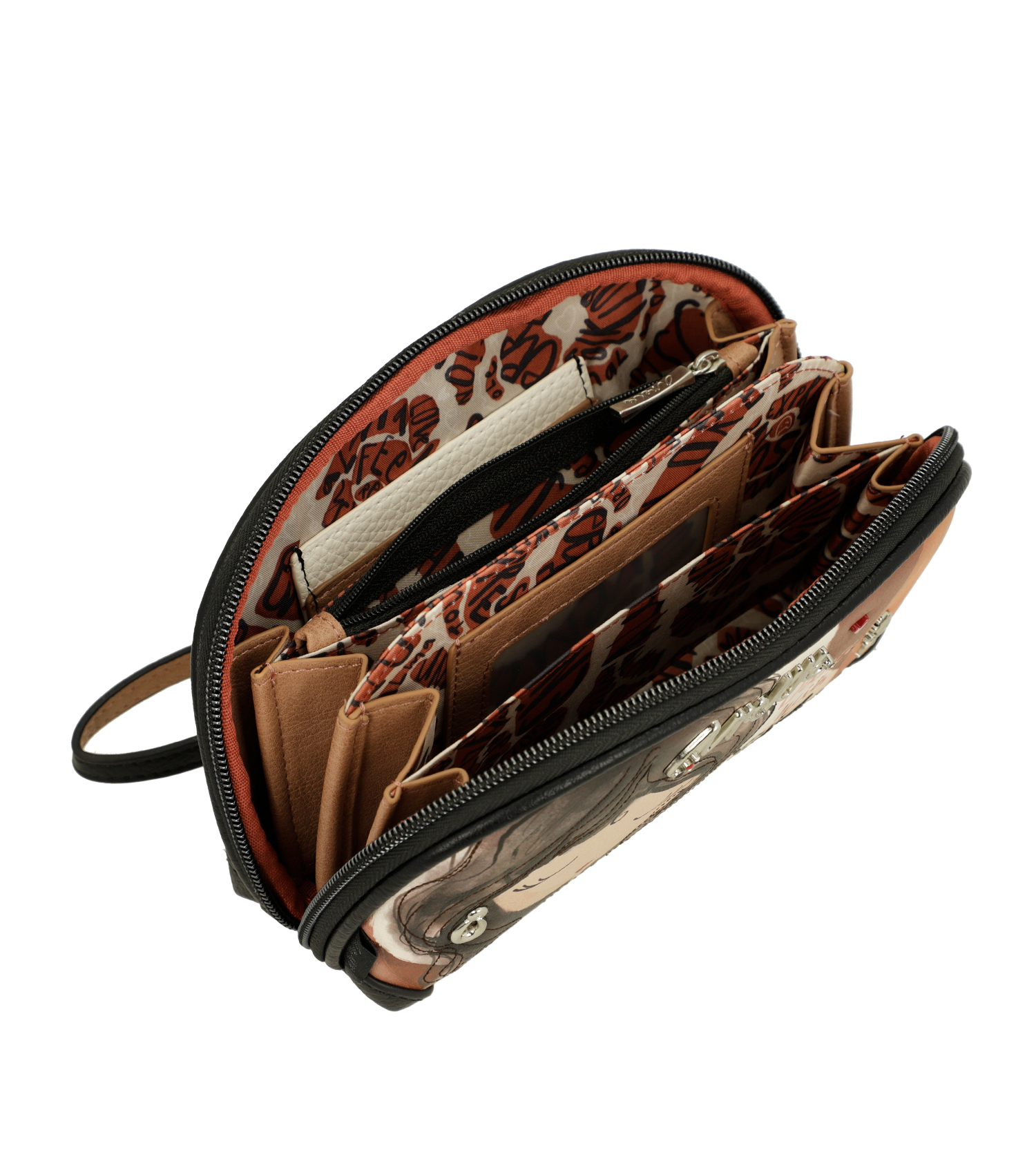 Beauty case Anekke compatto con zip e design originale Arancione TU | Giò Fashion